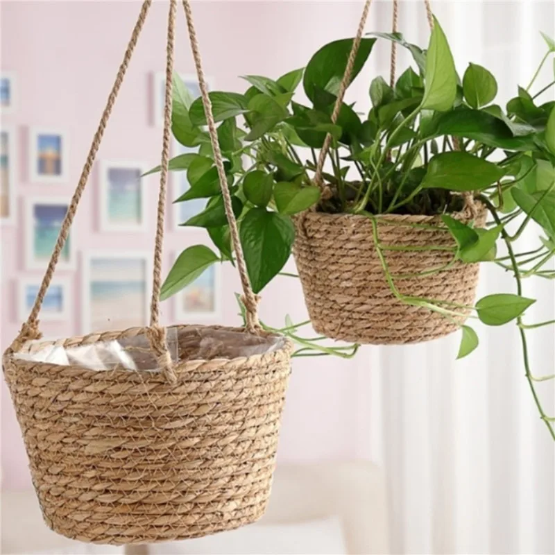 Hanging Jute Rope Planter Basket