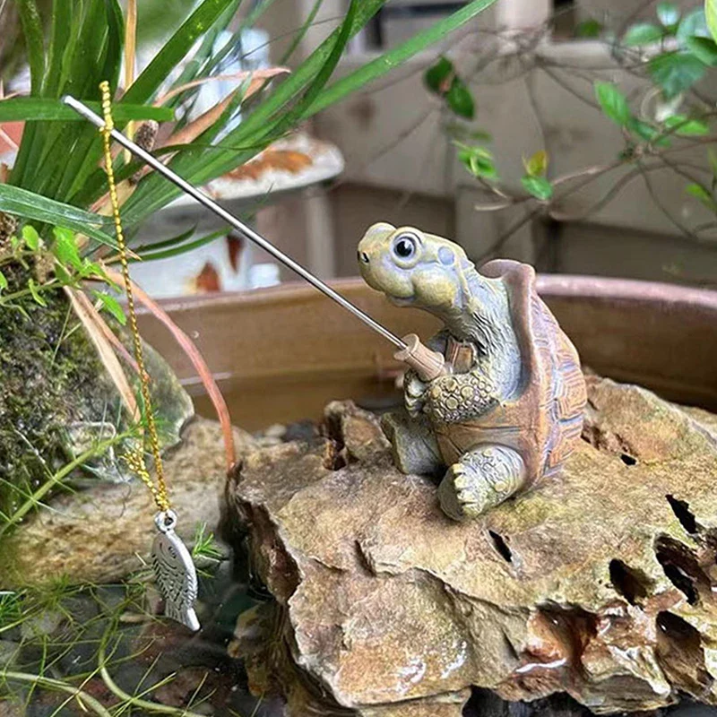 Rope Fishing Turtle Statue