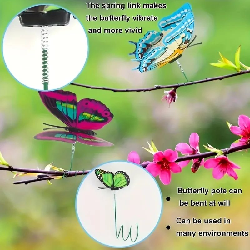 10PCS Colorful Butterfly Garden Yard Flower