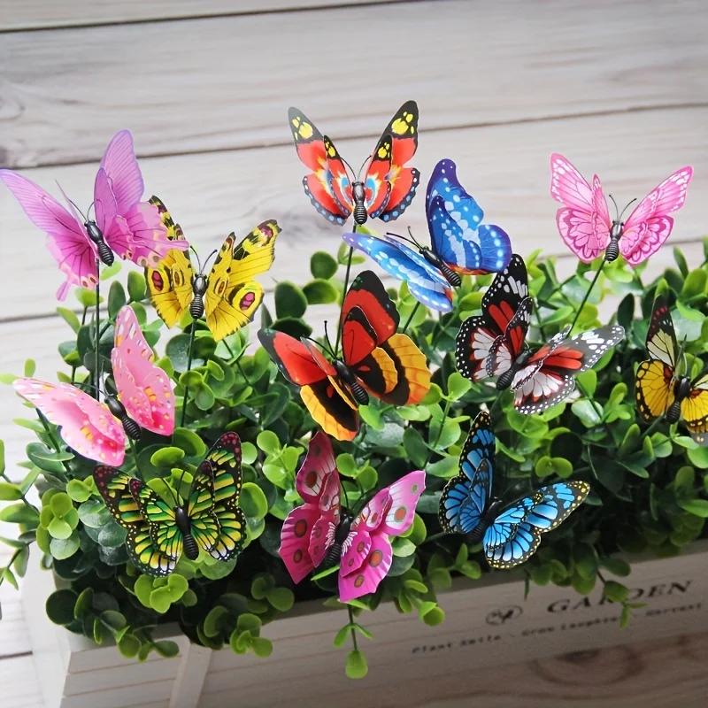 10PCS Colorful Butterfly Garden Yard Flower