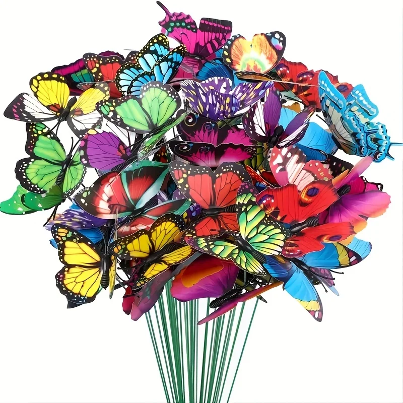 10PCS Colorful Butterfly Garden Yard Flower