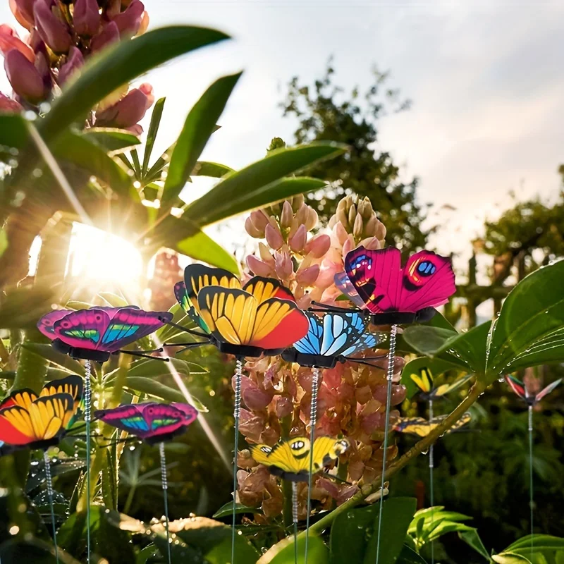 10PCS Colorful Butterfly Garden Yard Flower